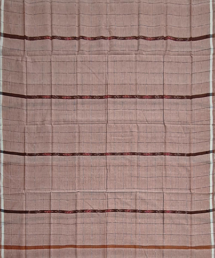 Beige handloom cotton sambalpuri lungi