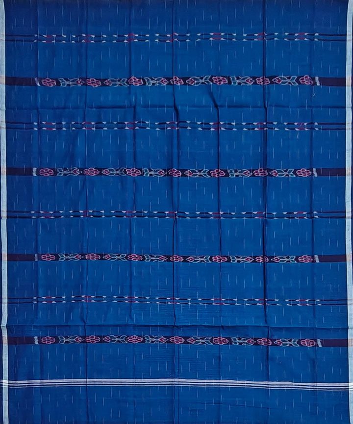 Navy blue handwoven sambalpuri cotton lungi