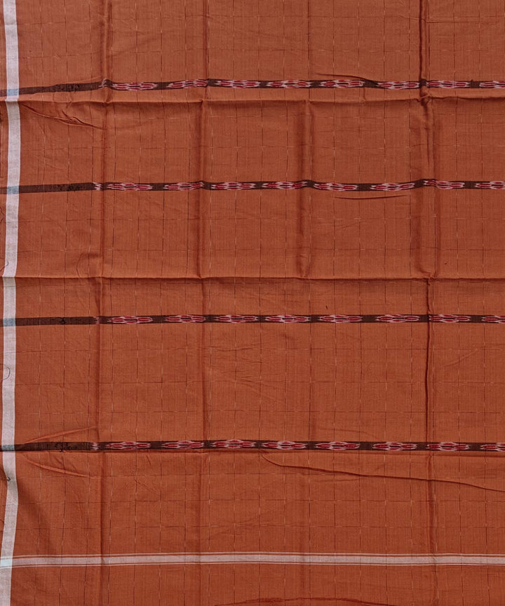 Brown handloom cotton sambalpuri lungi