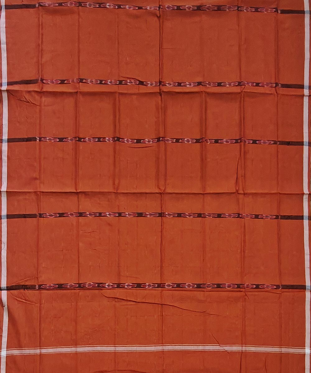 Brown handloom cotton sambalpuri lungi