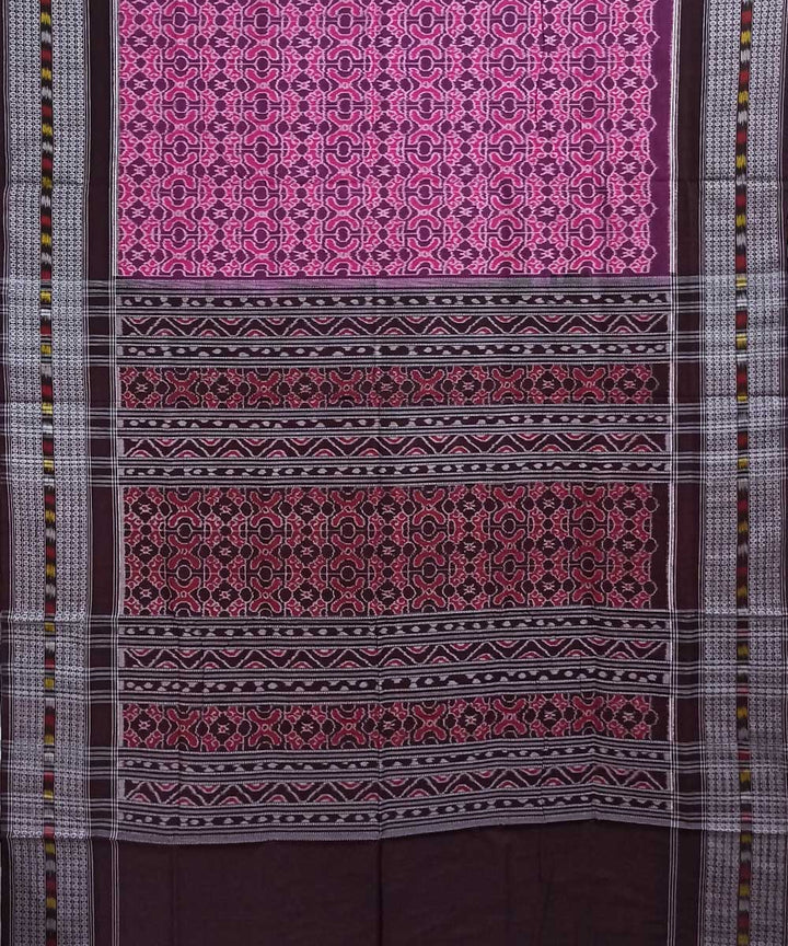 Purple black cotton handloom sambalpuri saree