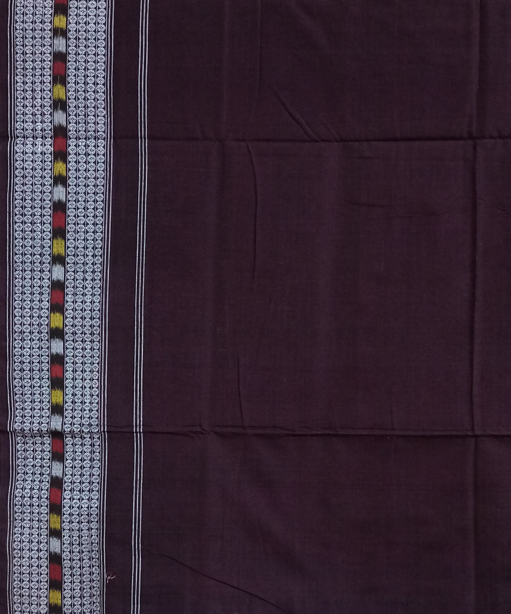 Purple black cotton handloom sambalpuri saree