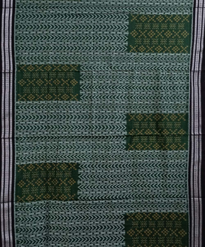 Dark green black cotton handloom nuapatna saree