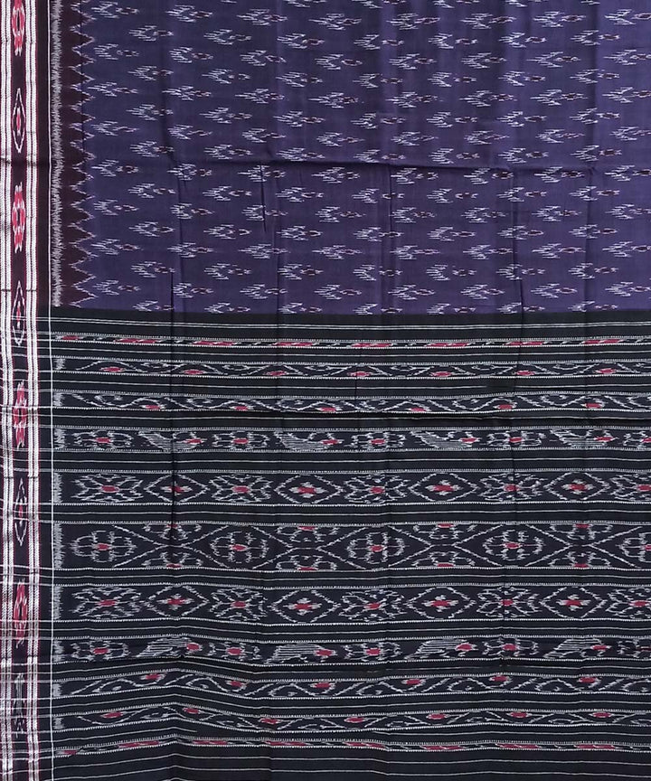 Gray black cotton handloom nuapatna saree