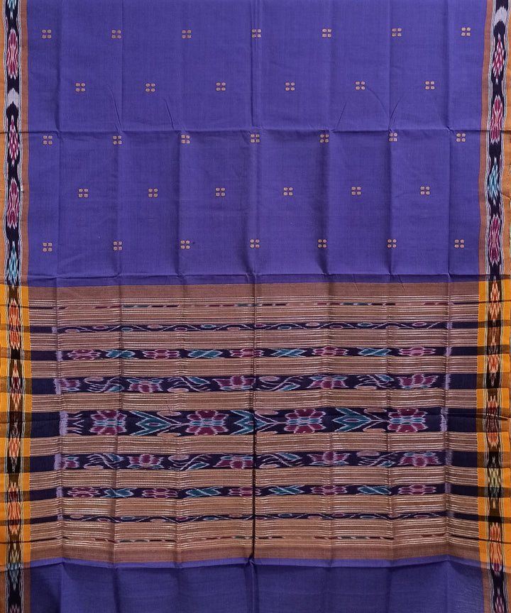 Lavender yellow cotton handloom nuapatna saree