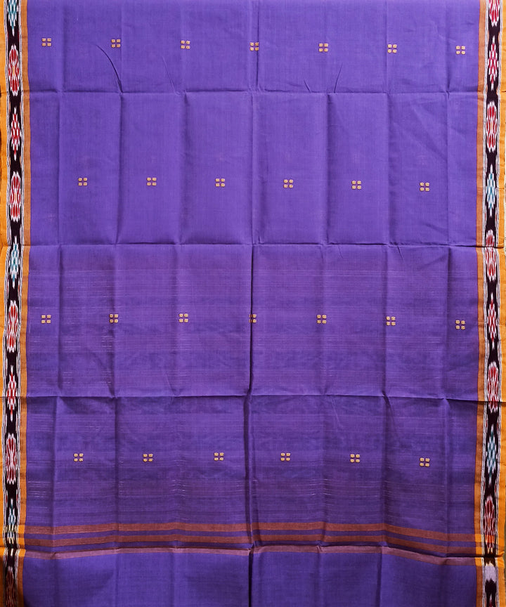 Lavender yellow cotton handloom nuapatna saree