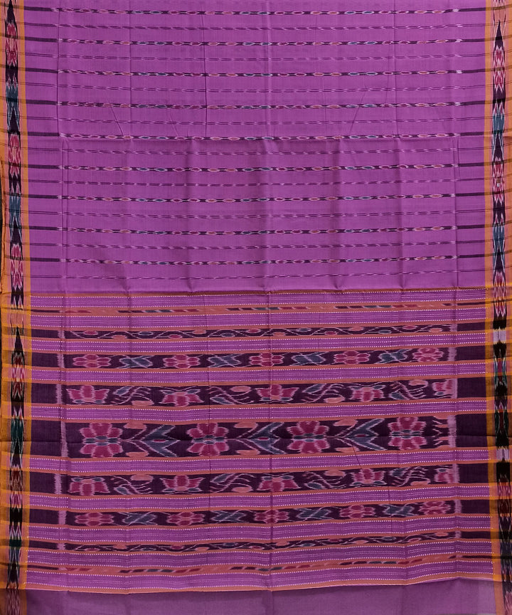 Lilac cotton handloom nuapatna saree