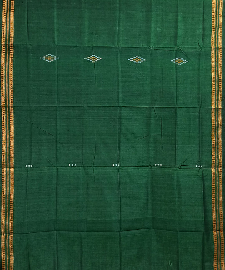 Light green black cotton handwoven nuapatna saree