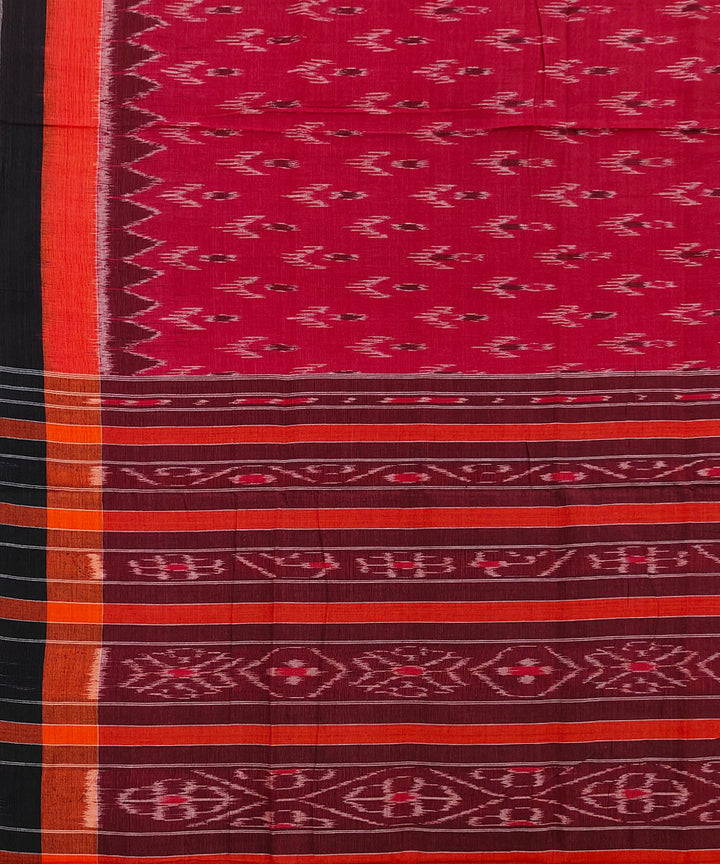 Red cotton handwoven nuapatna cotton saree