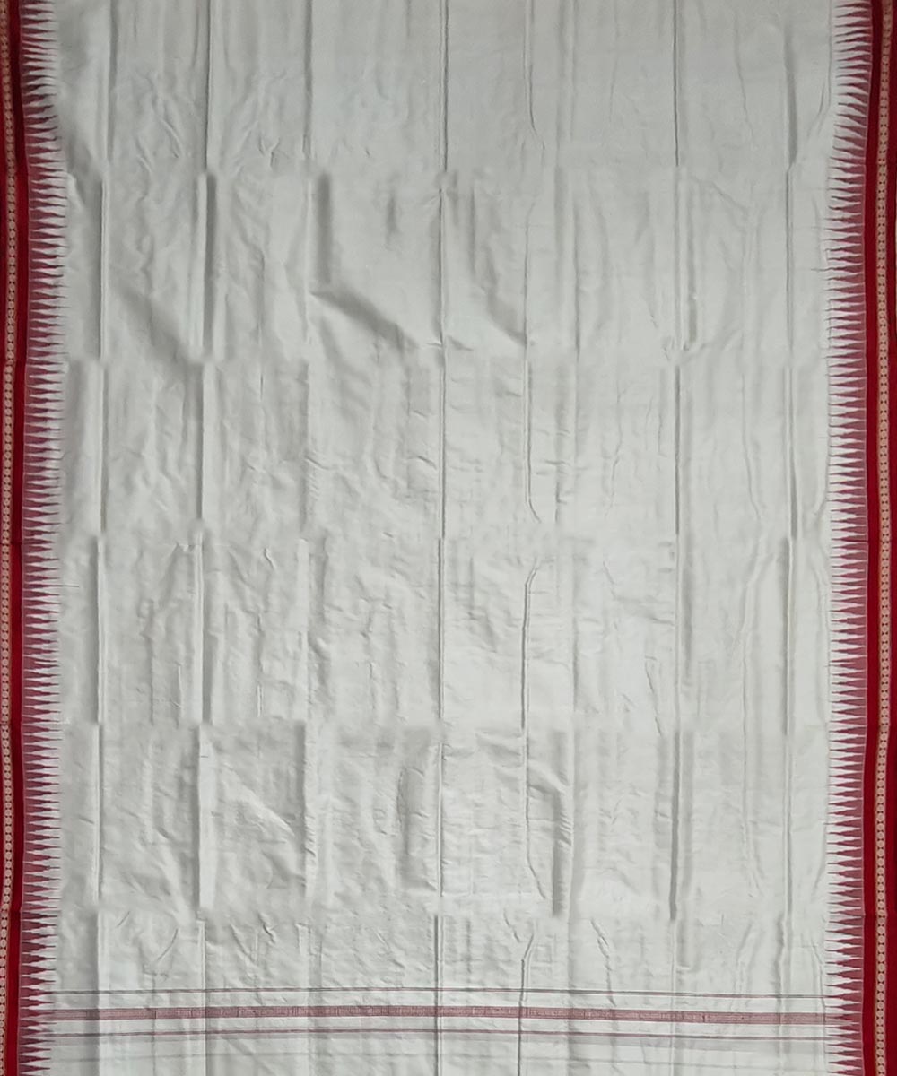 White red handwoven silk sambalpuri dhoti