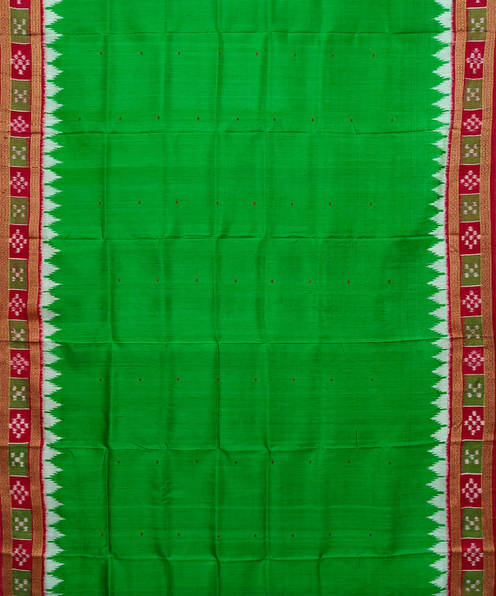 Light Green coffee Silk Handwoven Khandua Saree