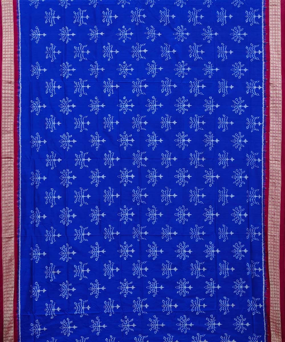 Navy blue purple sambalpuri silk handwoven saree