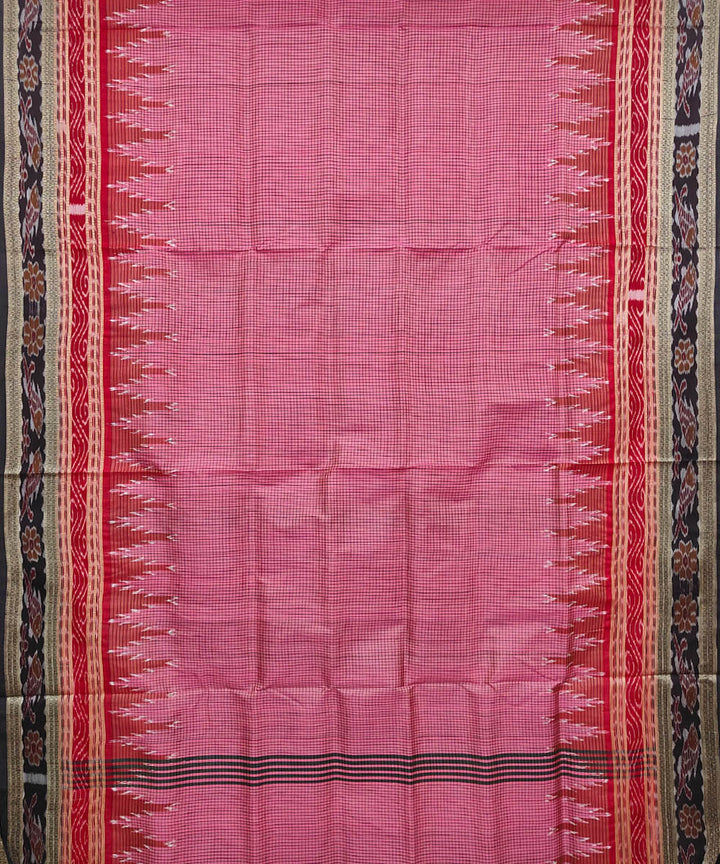 Pink multicolor Silk Handwoven Khandua Saree