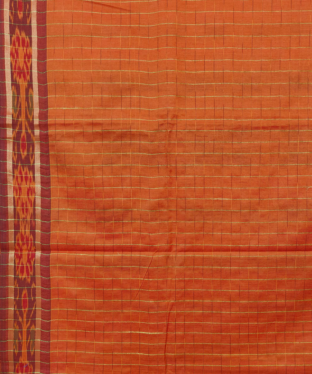 Yellow gopalpur tussar silk handwoven saree