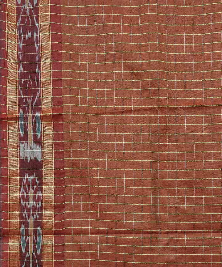 Light green maroon gopalpur tussar silk handwoven saree