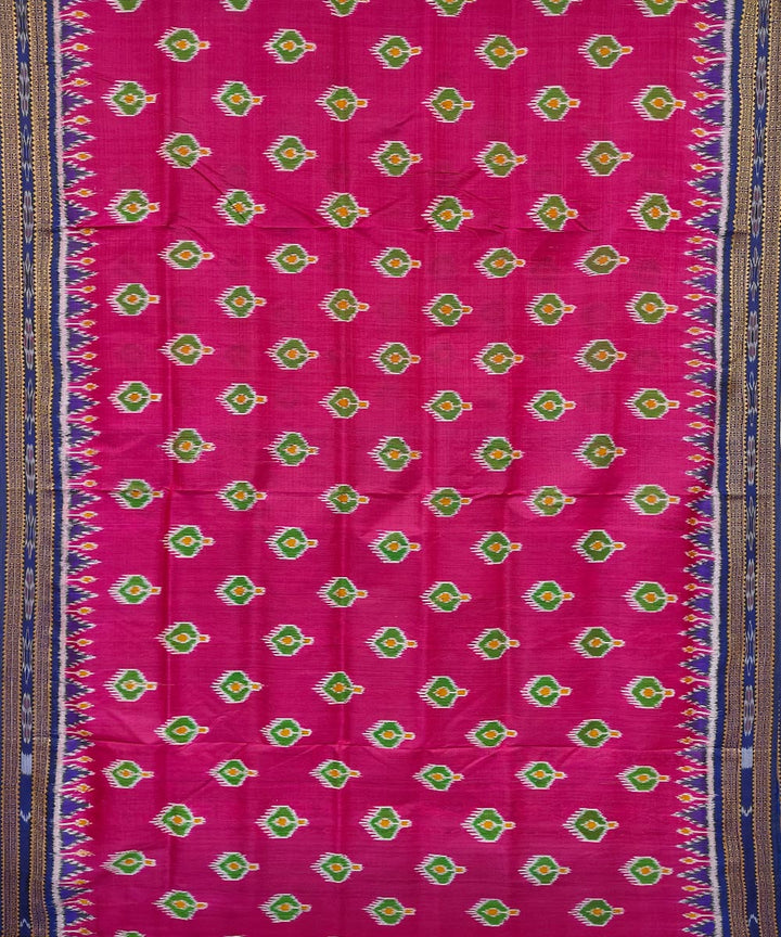 Pink cotton silk handwoven khandua saree