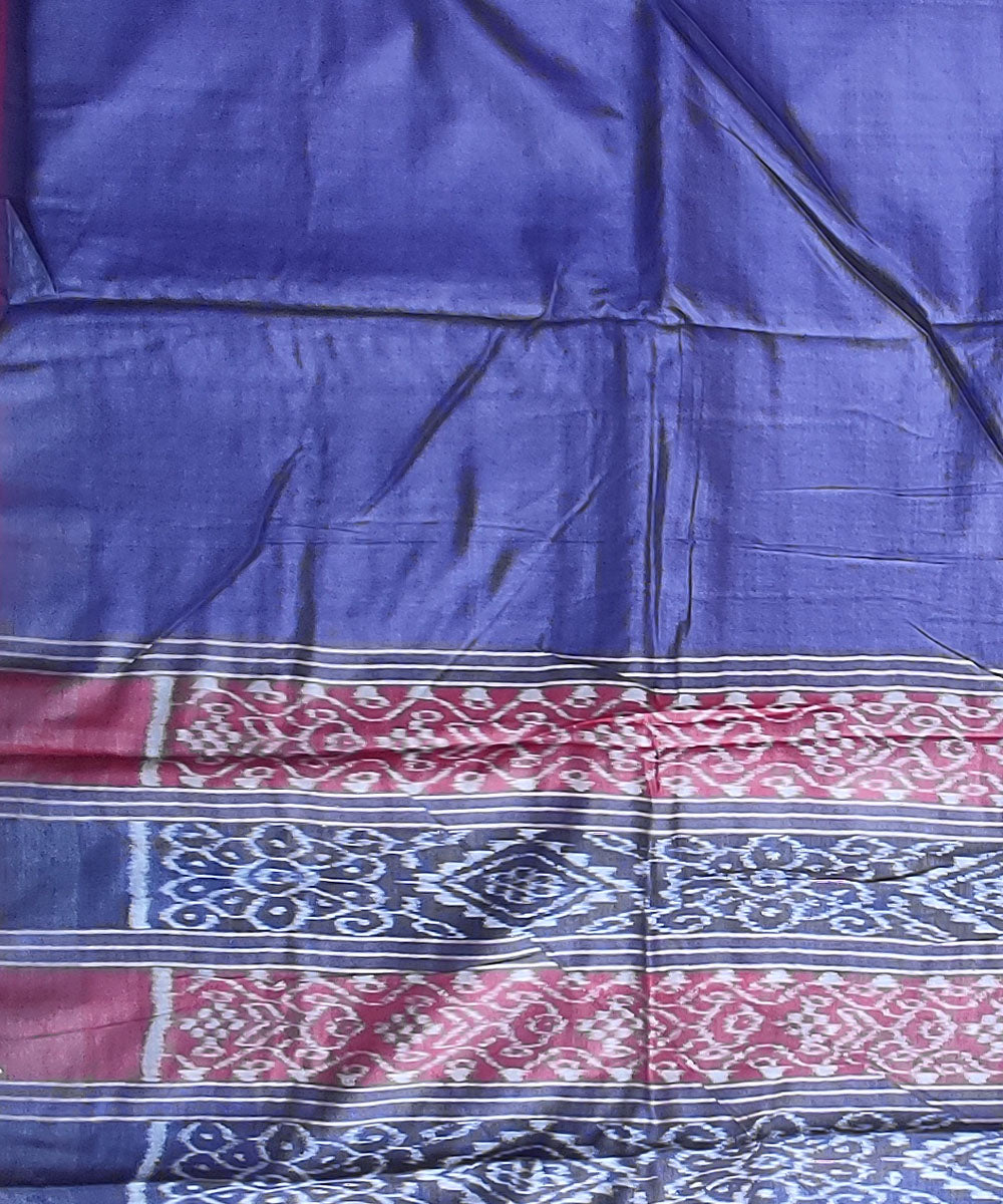Purple multicolor tussar silk handloom gopalpur saree