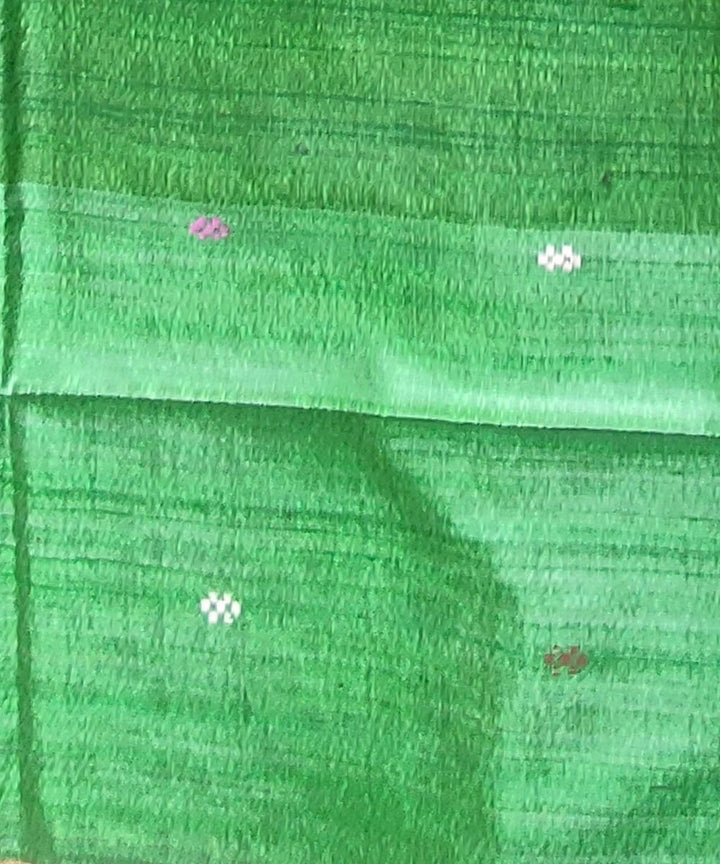Light green purple tussar silk handloom gopalpur saree