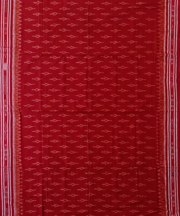 Red cotton handwoven nuapatna saree