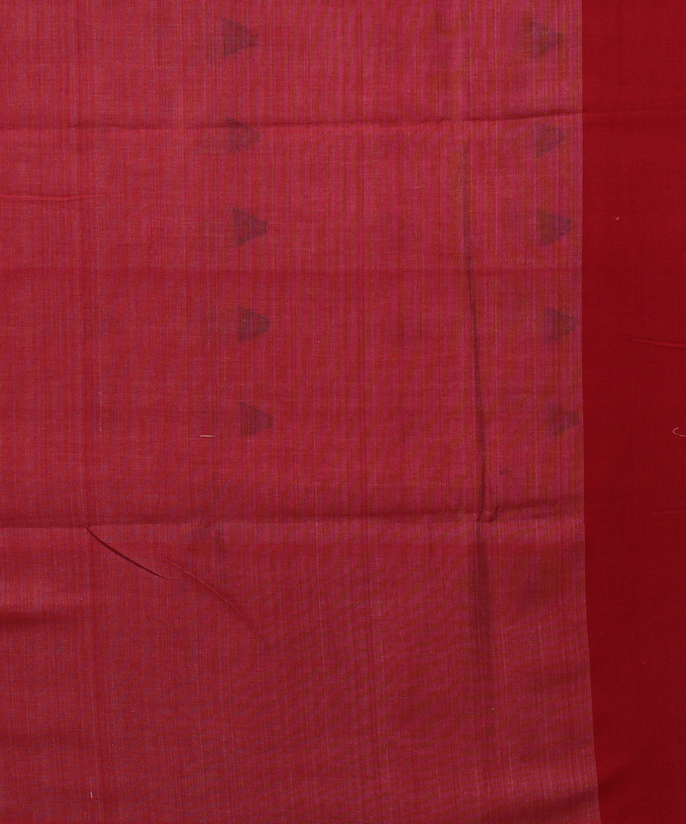 Pink maroon handwoven raw silk bhagalpur saree