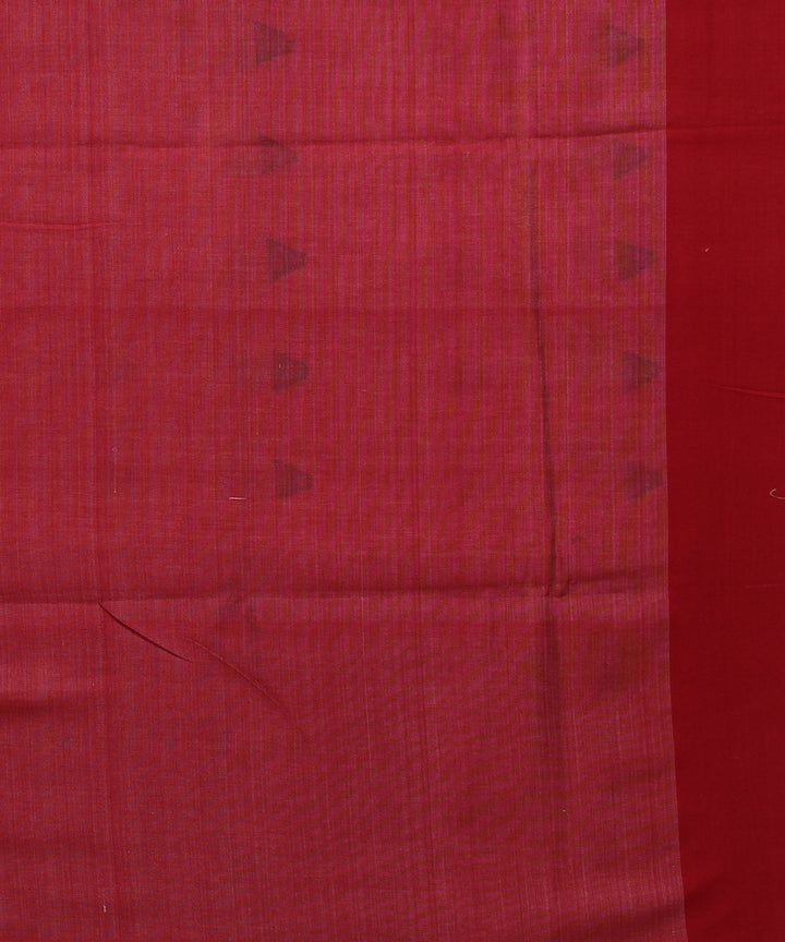 Pink maroon handwoven raw silk bhagalpur saree