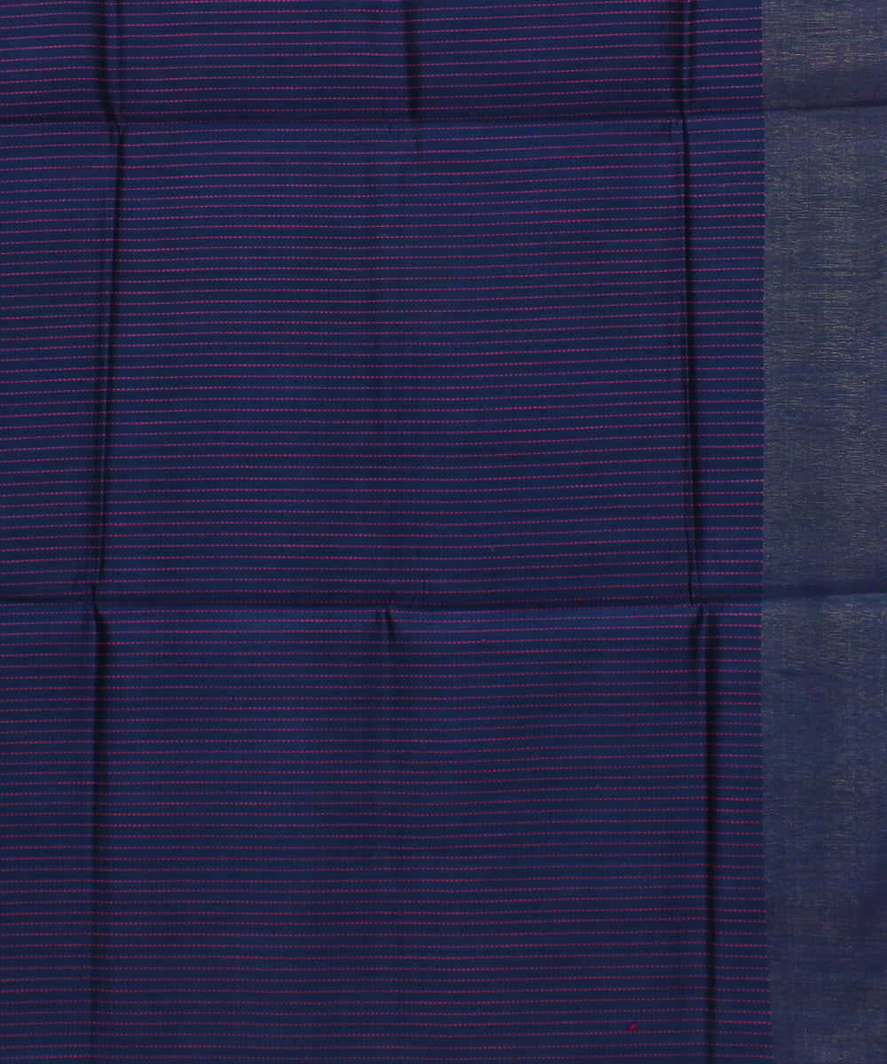 Purple navy blue raw silk handwoven bhagalpur saree