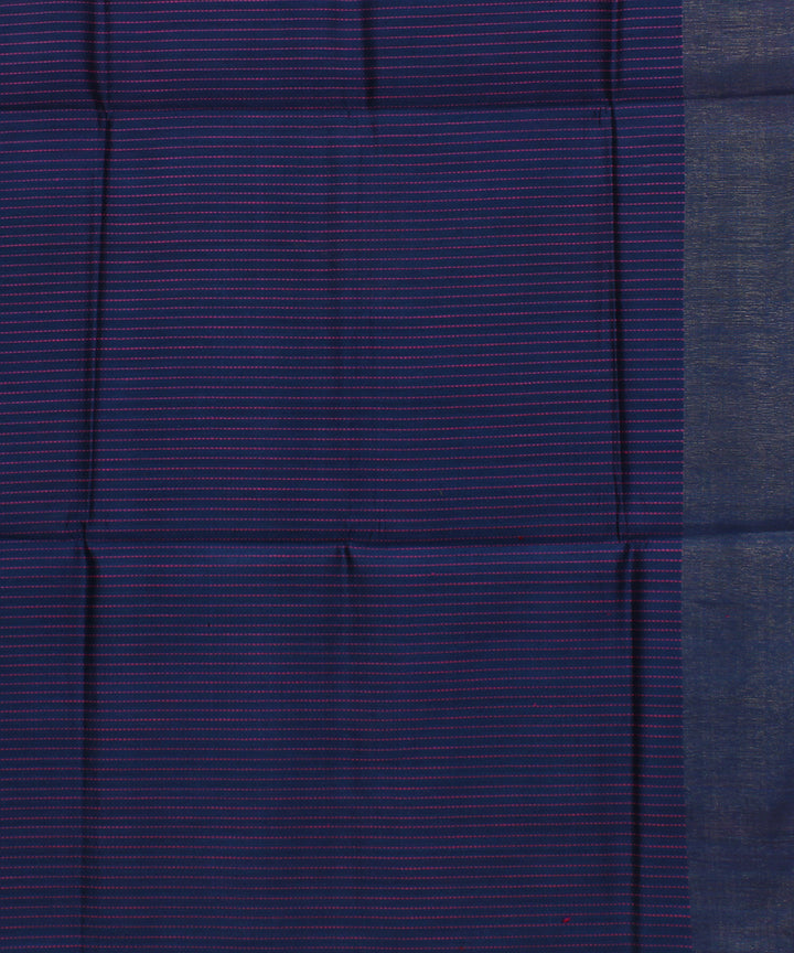 Purple navy blue raw silk handwoven bhagalpur saree