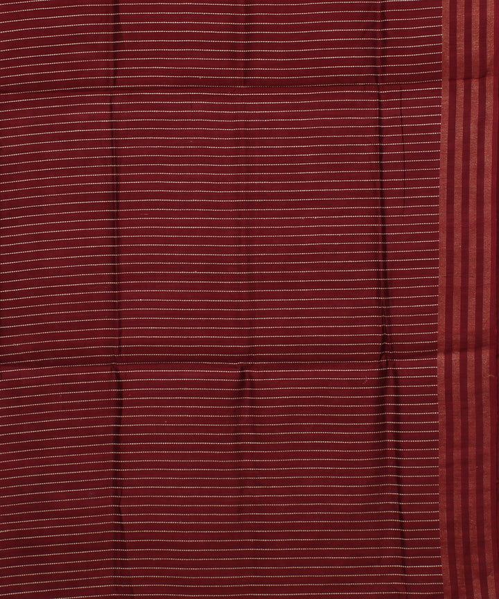 Maroon handwoven raw silk bhagalpur saree