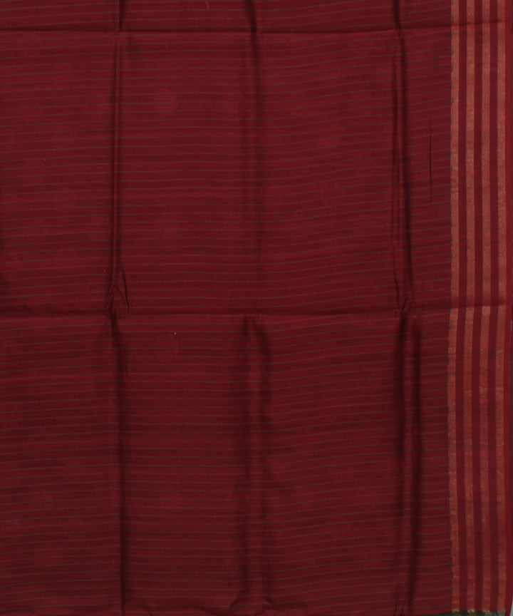 Black handwoven raw silk bhagalpur saree