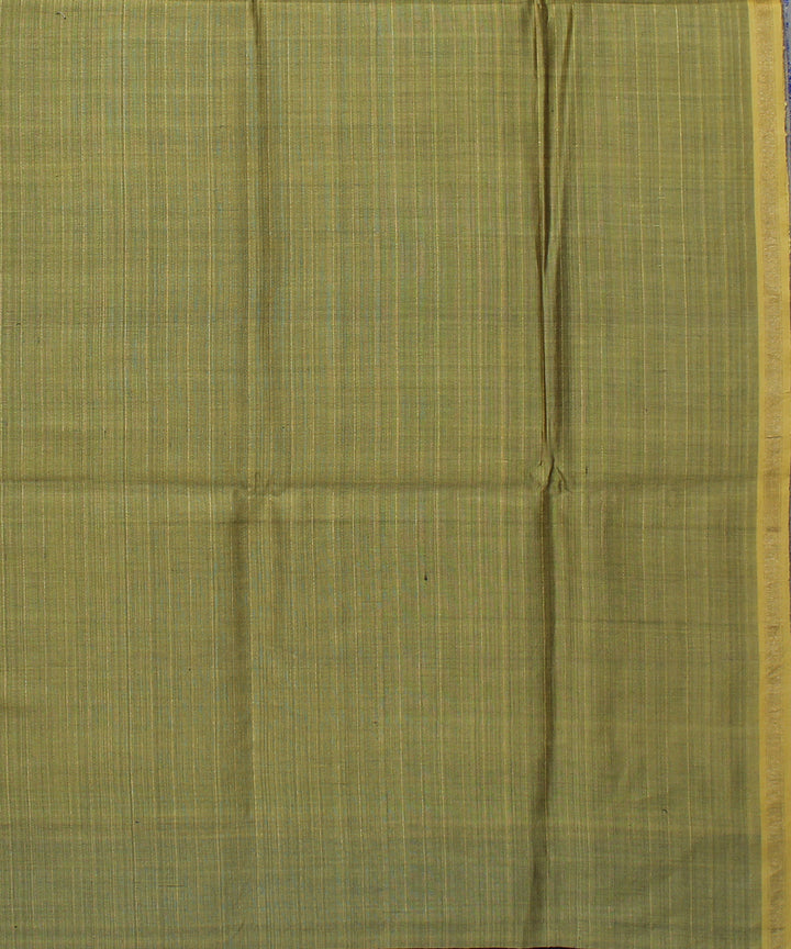 Navy blue olive green handwoven raw silk bhagalpur saree