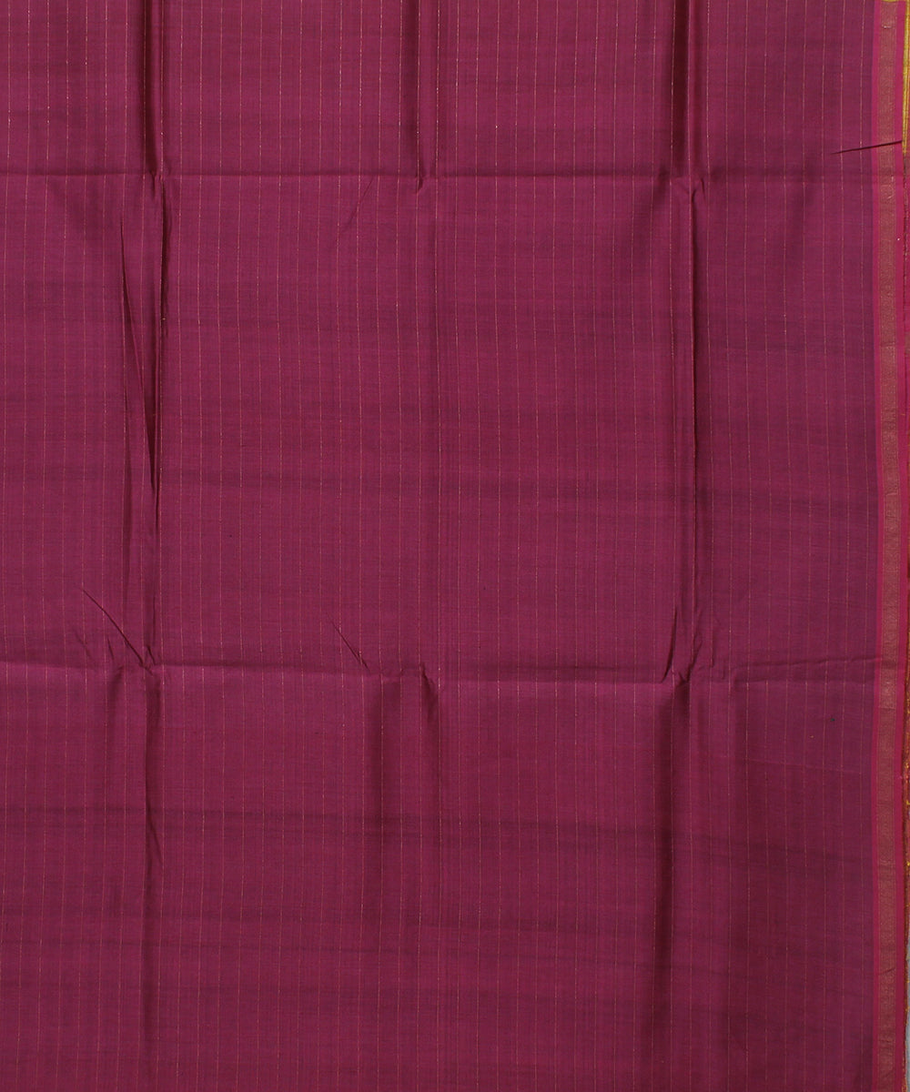 Lime green purple handwoven raw silk bhagalpur saree