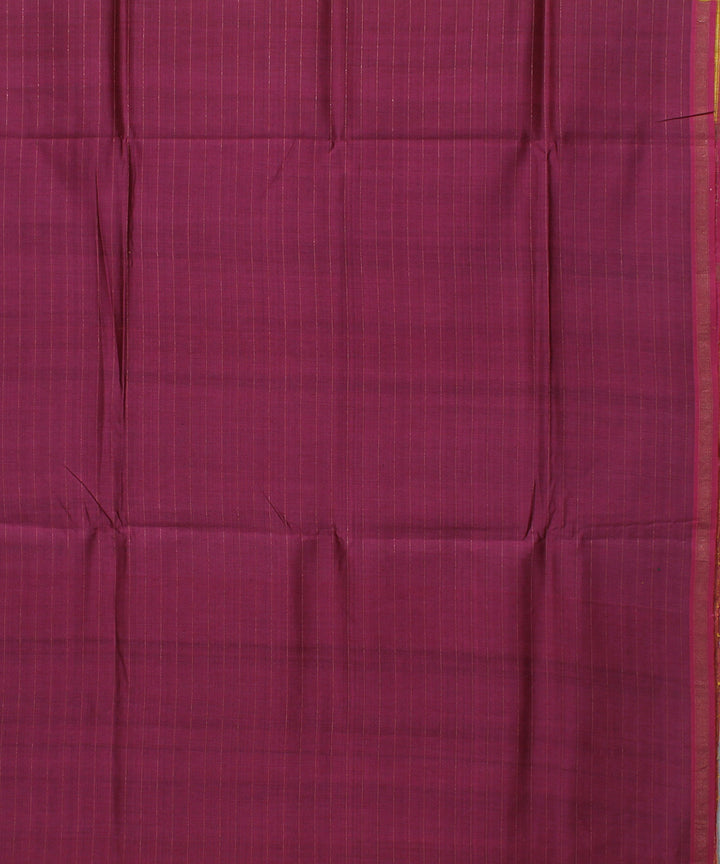 Lime green purple handwoven raw silk bhagalpur saree