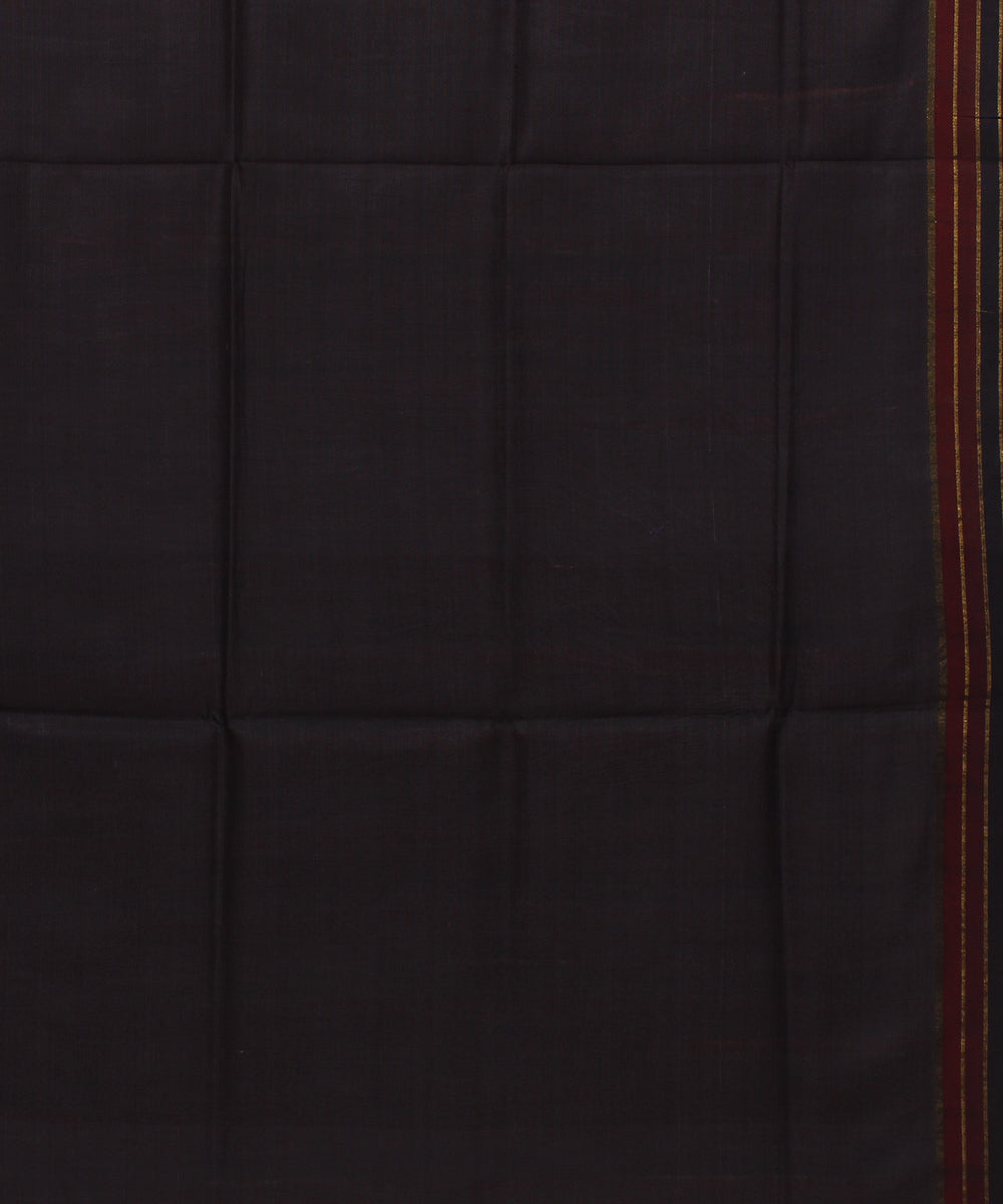 Maroon stripes handwoven raw silk bhagalpur saree