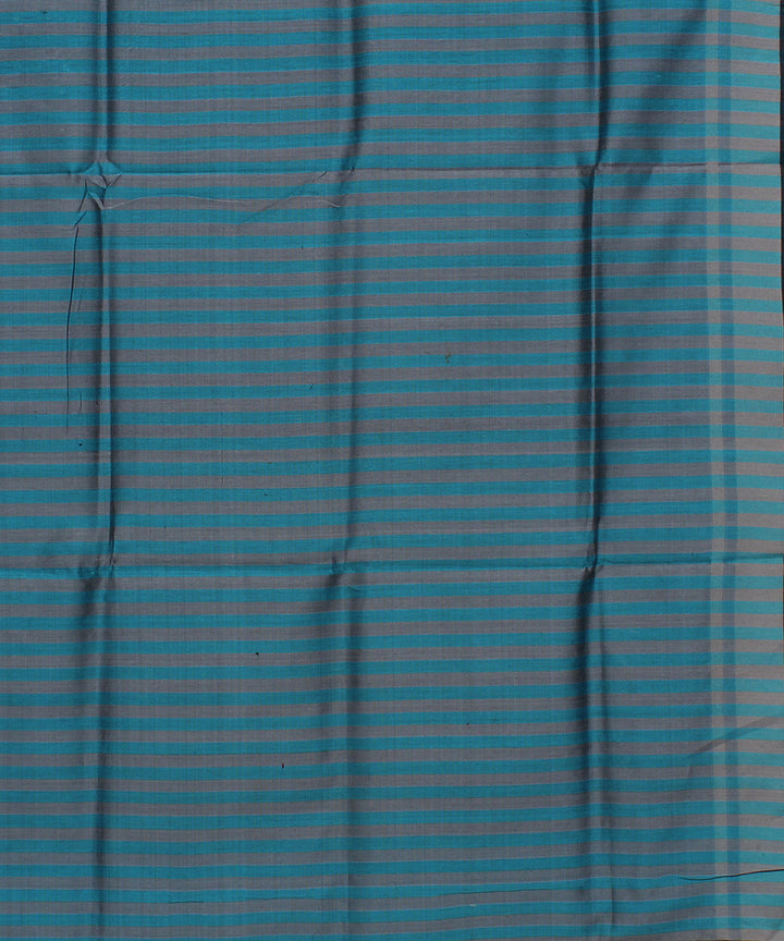 Cyan blue grey handwoven raw silk bhagalpur saree