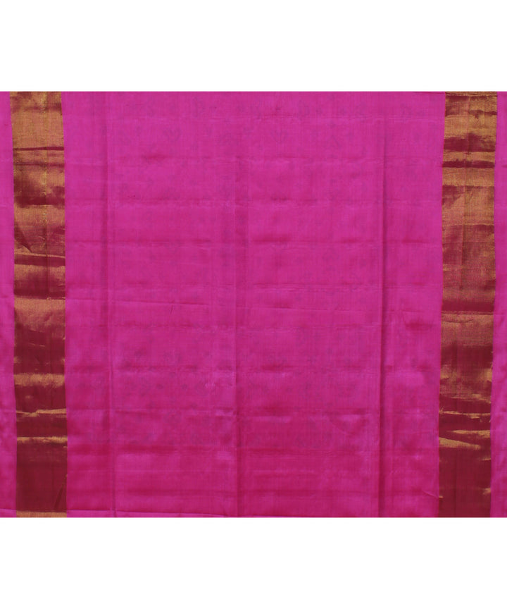 Pink silk handwoven patola saree