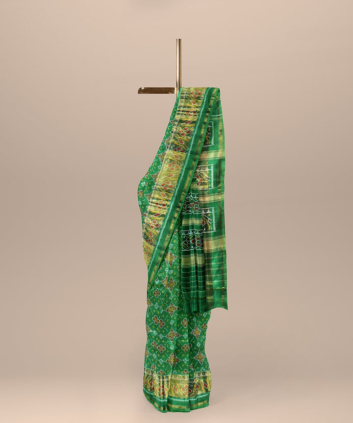 Light green silk handwoven patola saree