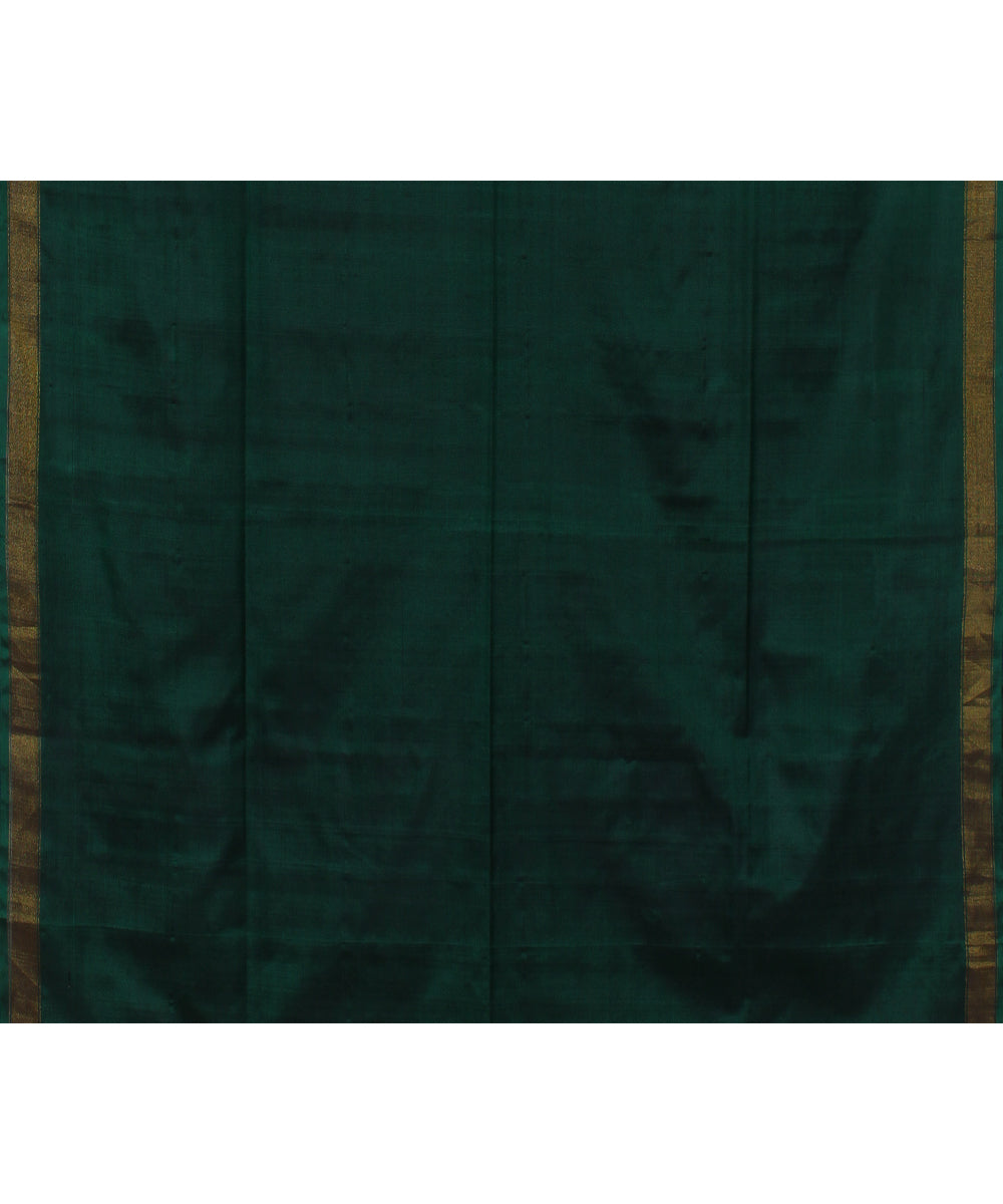 Dark green silk handwoven patola saree