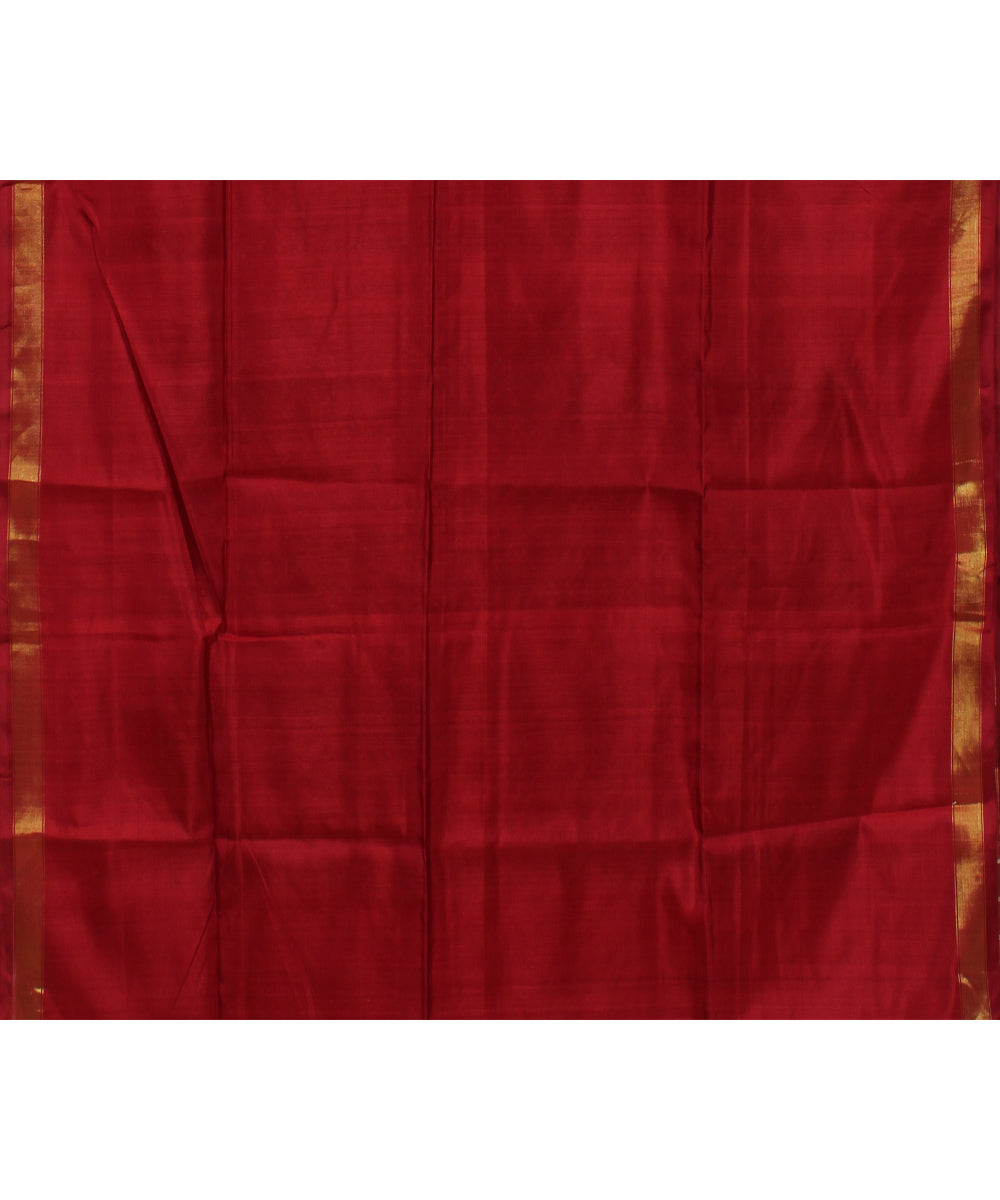 Brown silk handwoven patola saree