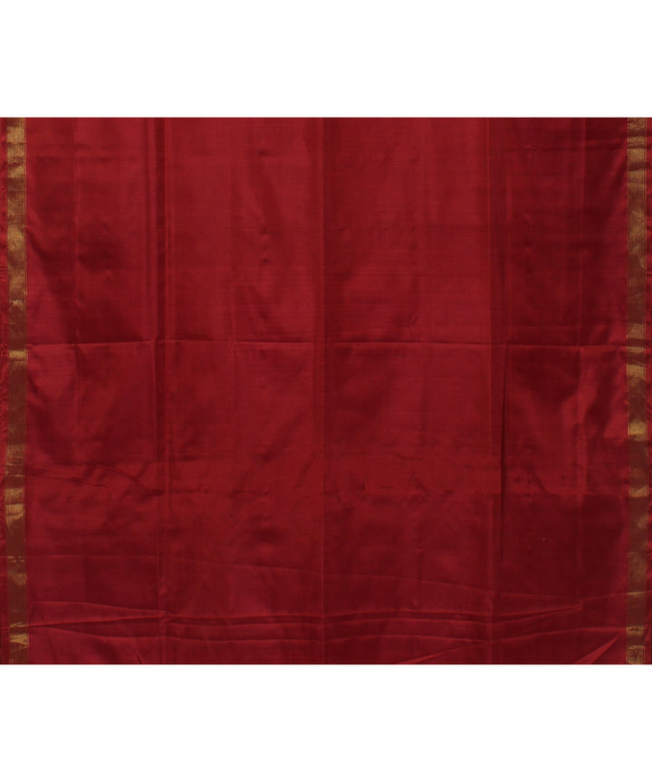 Maroon silk handwoven patola saree