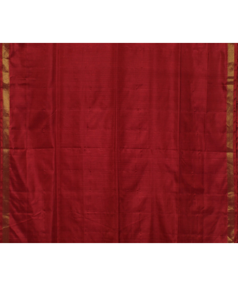 Maroon silk patola handwoven saree