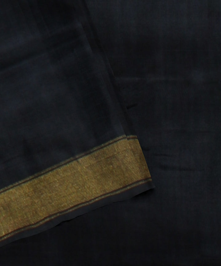 Black beige silk handwoven patola saree