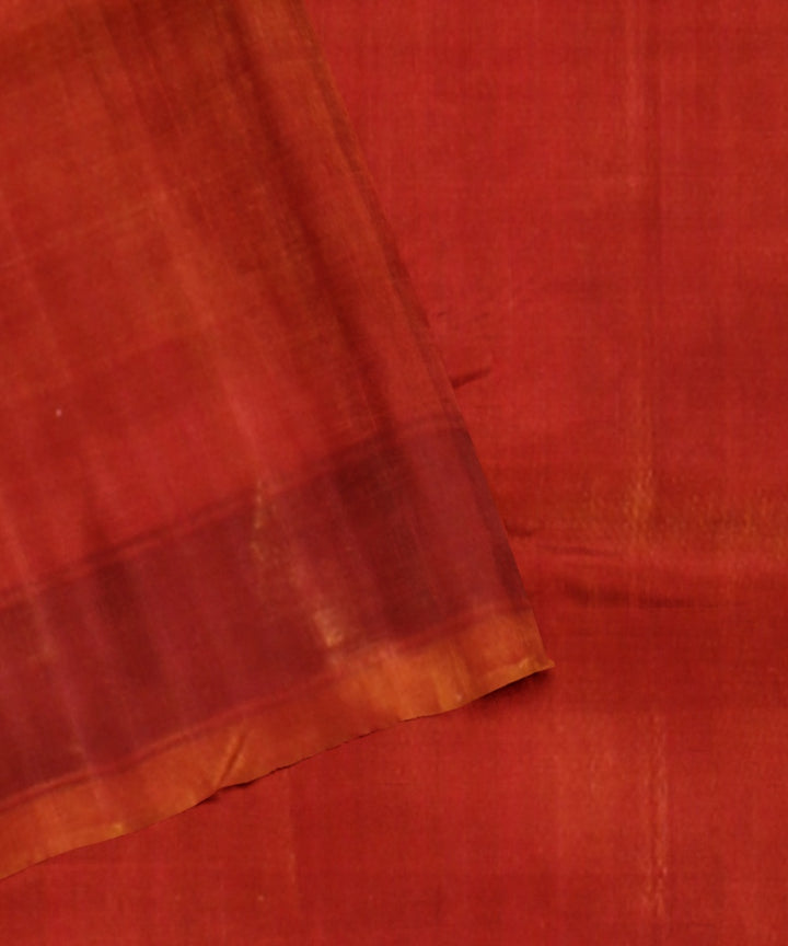 Mustard orange silk handwoven patola saree