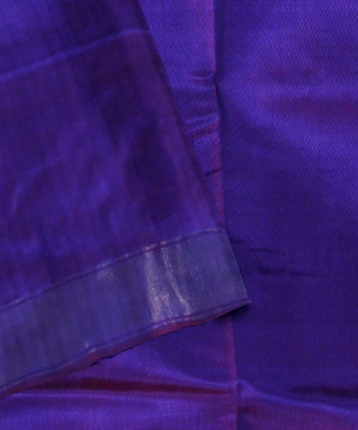 Purple golden silk handwoven patola saree