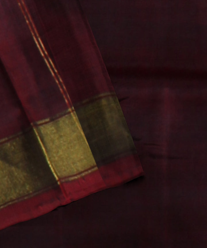 Maroon red handwoven patola silk saree
