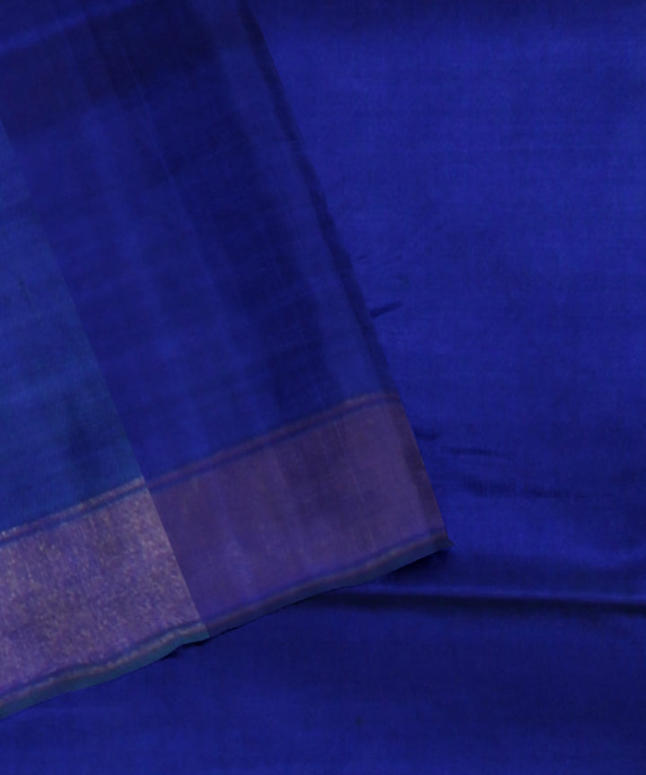 Navy blue golden silk handwoven patola saree