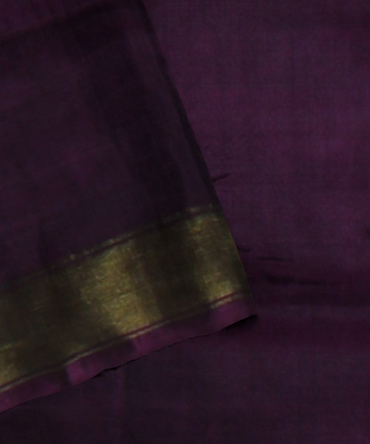Maroon purple silk handwoven patola saree