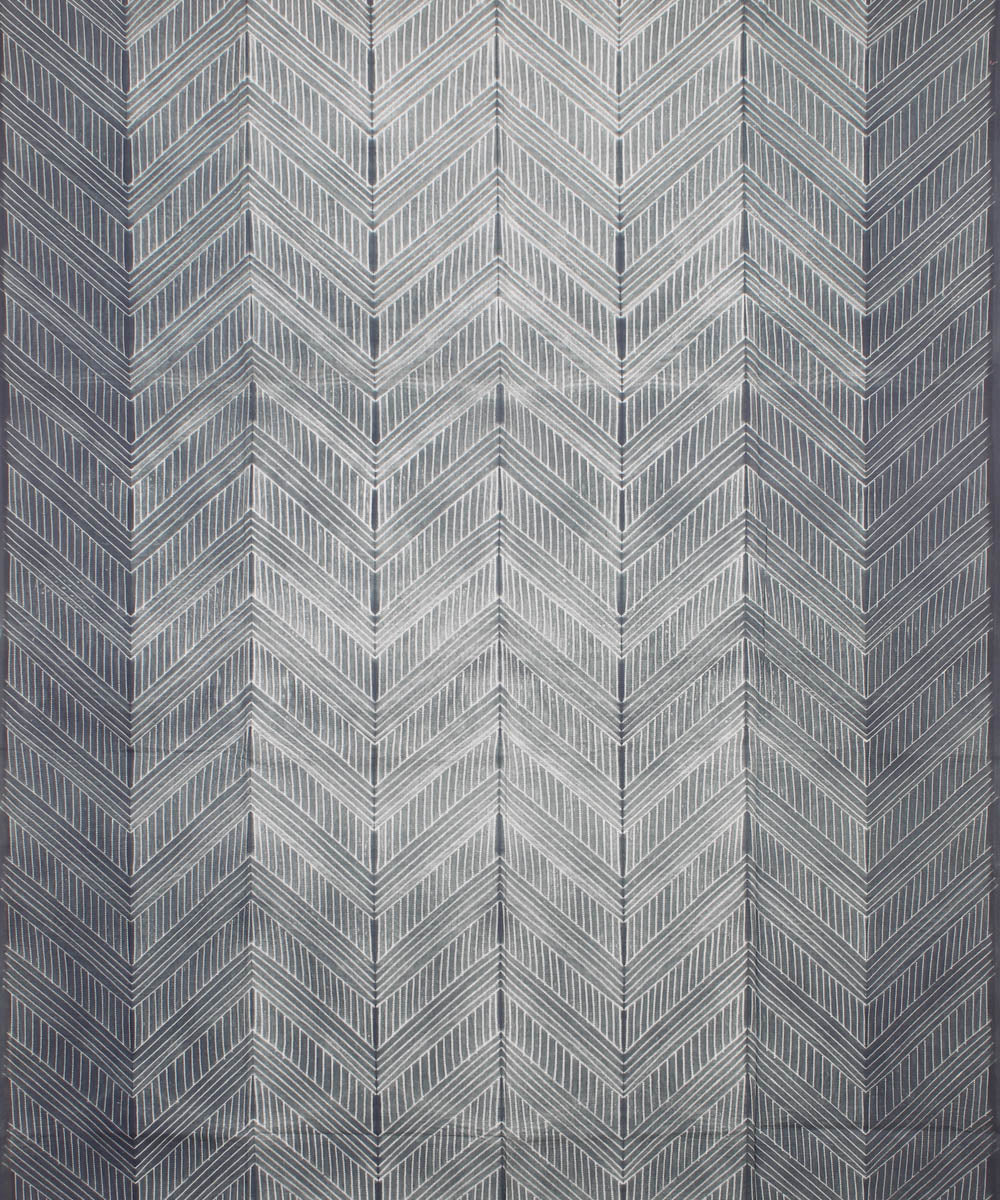 Grey handwoven shibori cotton kurta material