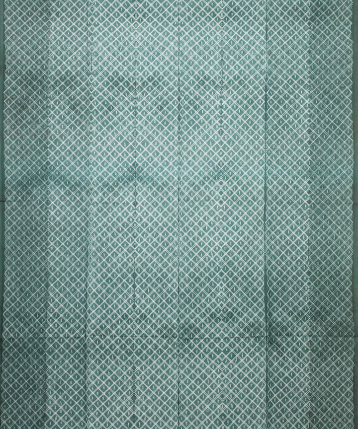 Light green handwoven cotton shibori kurta material