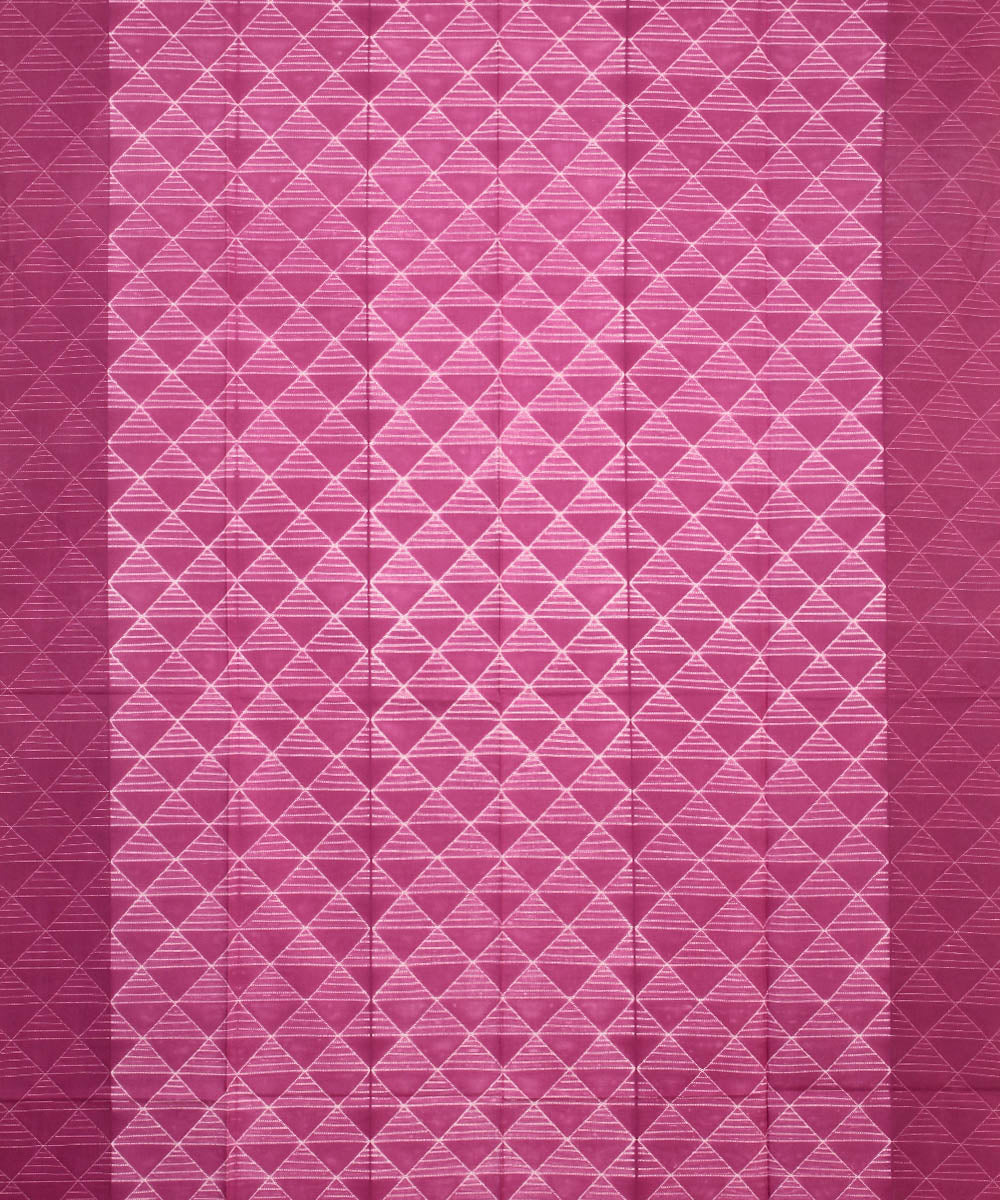 Pink handwoven shibori cotton kurta material