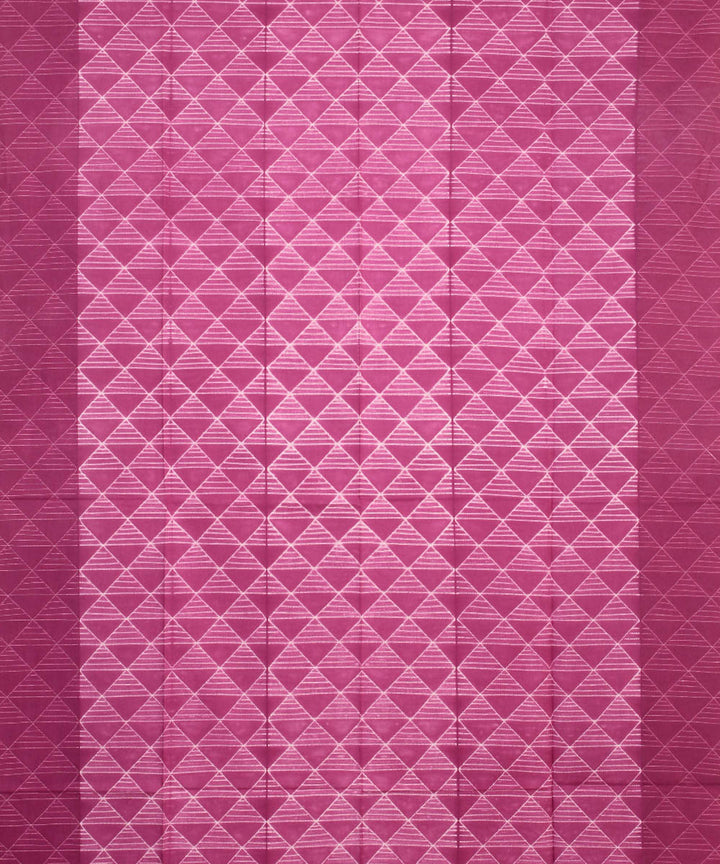 Pink handwoven shibori cotton kurta material